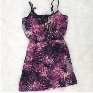 Forever 21 XXI Palm Tree Leaf Print Dress